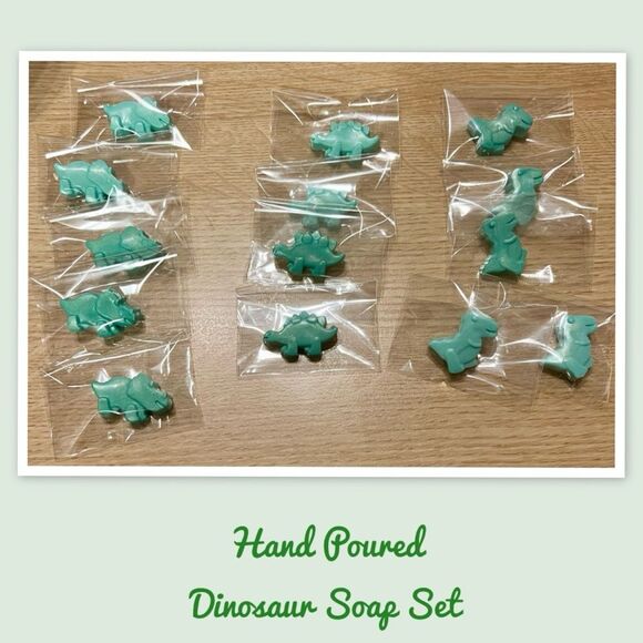 Hand Poured Dinosaur Soap Set, Dinosaur Soap Set, Hand Poured  Soap Set - Picture 1 of 4